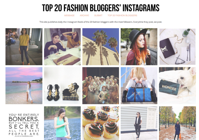 The Top Twenty Fashion Bloggers